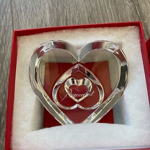Baccarat Coeur Triple Heart Paper Weight